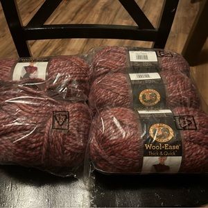 Lion Brand Woolease Thick n Quick yarn lot of 5